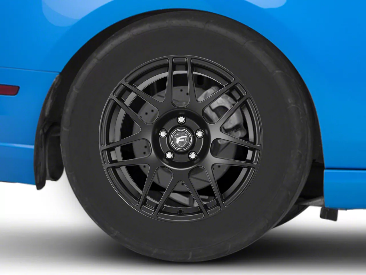 Forgestar F14 Drag Matte Black Wheel; Front Only; 17x4.5; -25mm Offset (10-14 Mustang, Excluding 13-14 GT500)