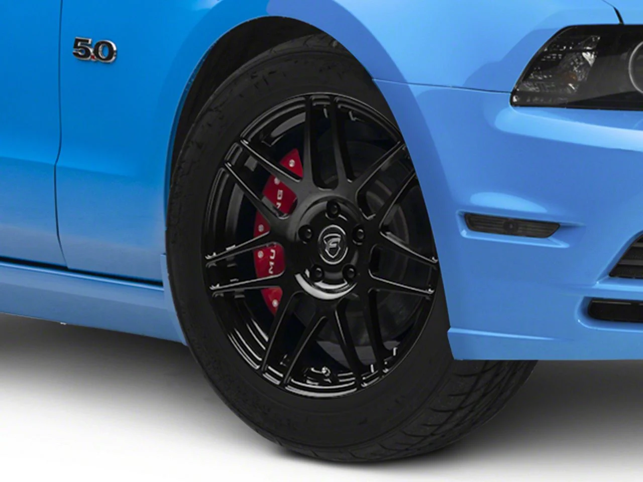 Forgestar F14 Monoblock Piano Black Wheel; 18x9; 35mm Offset (10-14 Mustang, Excluding 13-14 GT500)