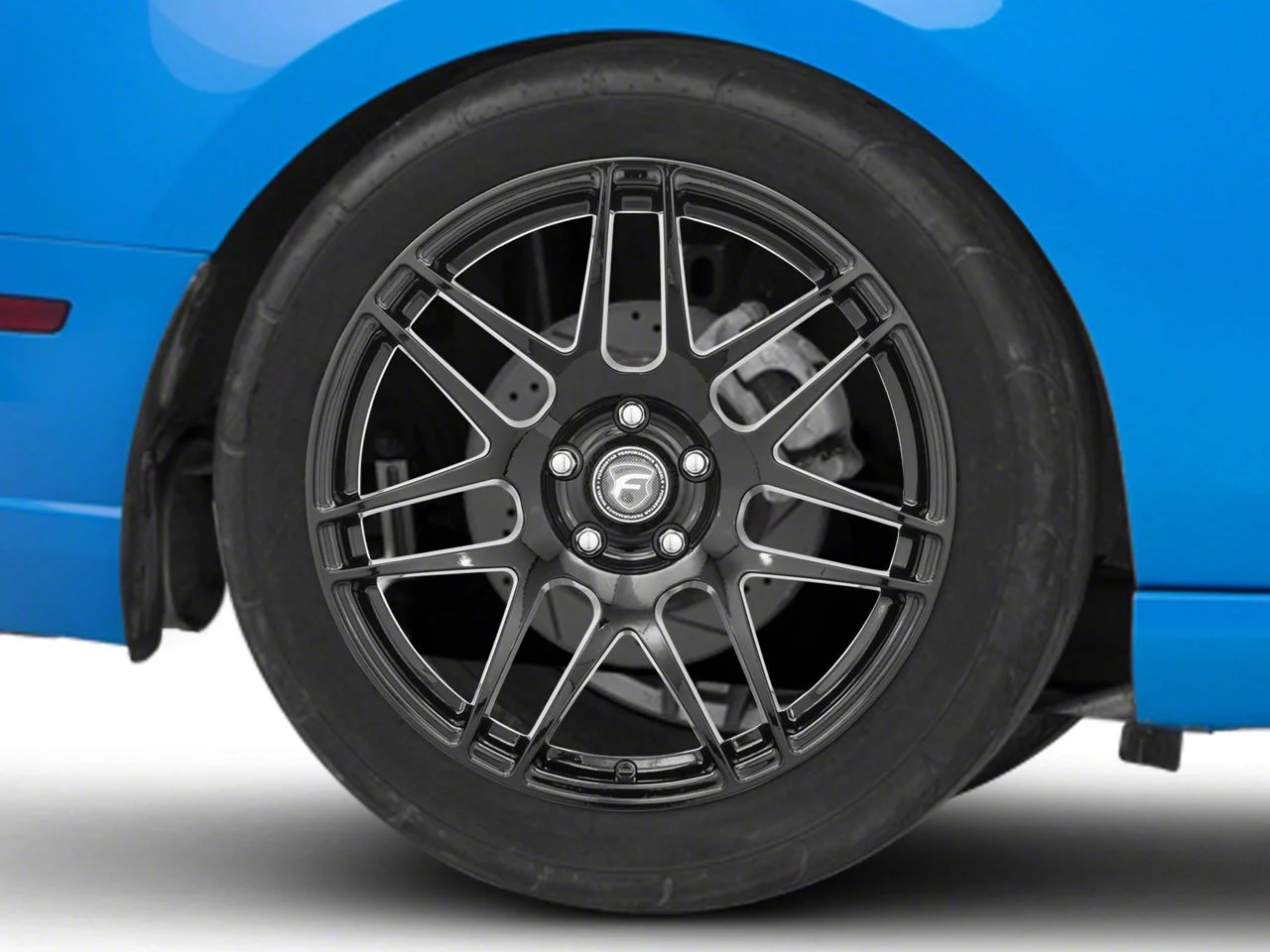 Forgestar F14 Monoblock Piano Black Wheel; Rear Only; 19x10; 42mm Offset (10-14 Mustang)