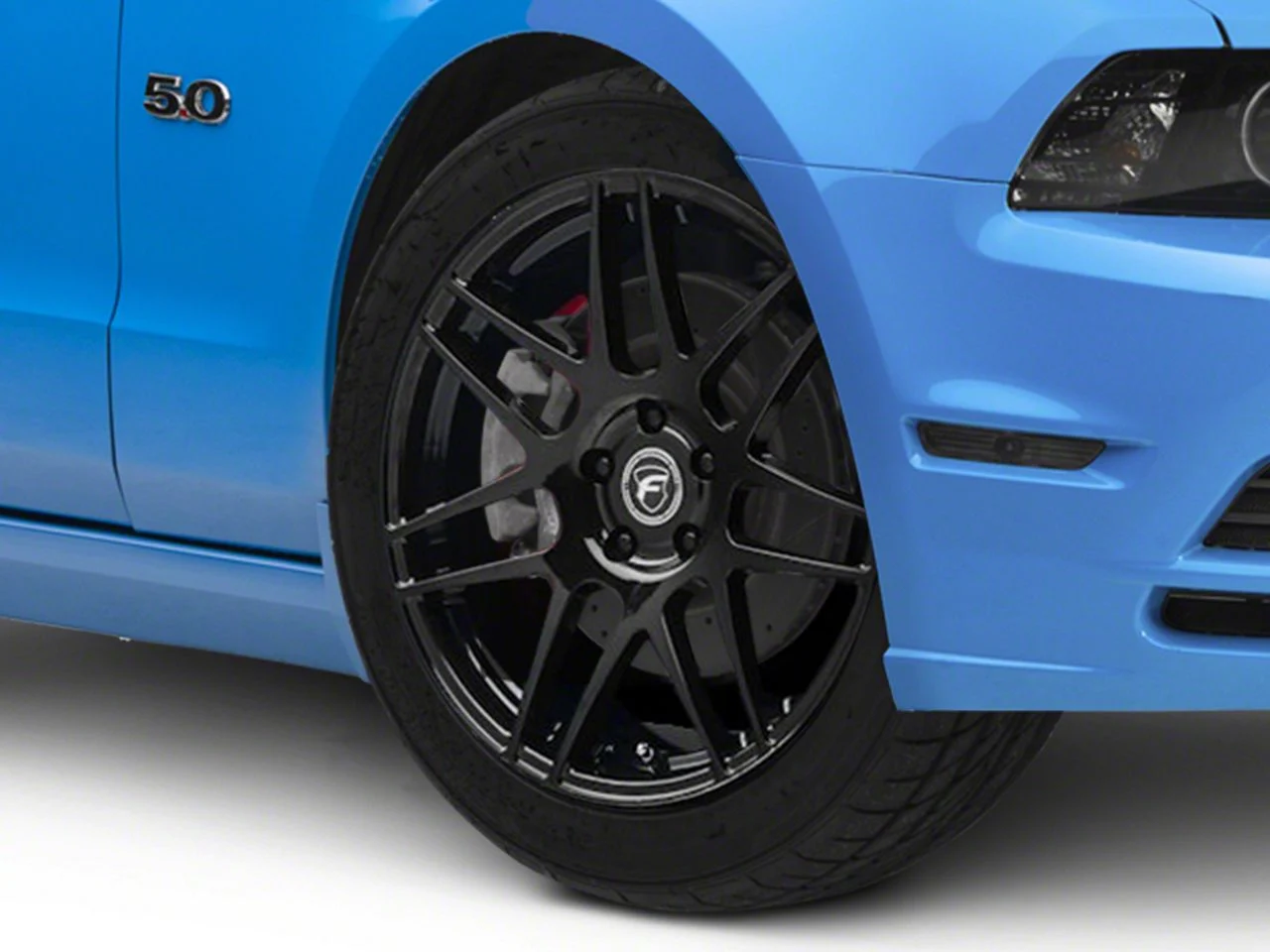 Forgestar F14 Monoblock Piano Black Wheel; 19x9.5; 29mm Offset (10-14 Mustang)