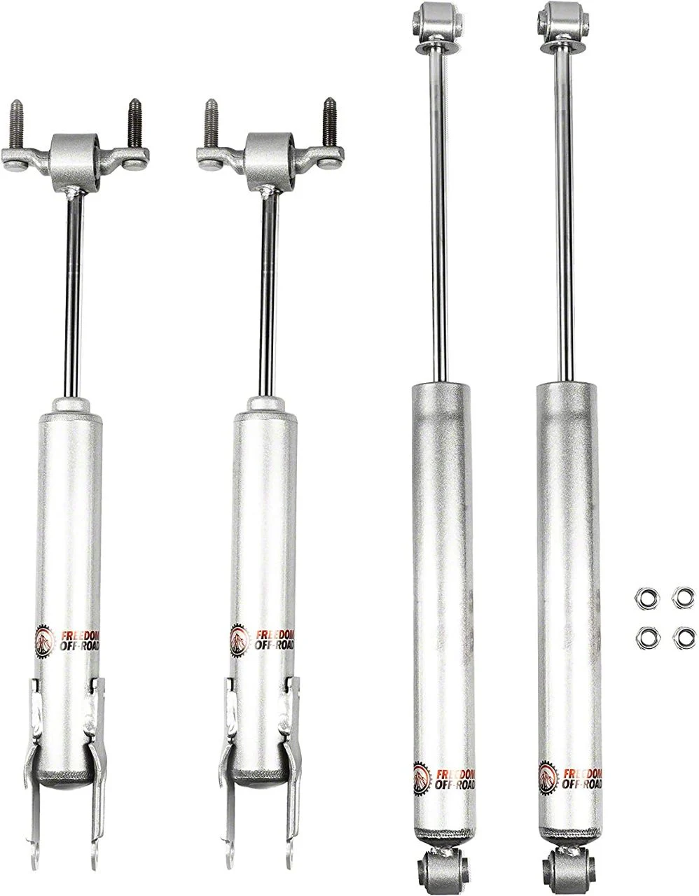 Freedom Offroad Extended Nitro Front and Rear Shocks for 1 to 4-Inch Lift (11-26 Sierra 3500 HD)