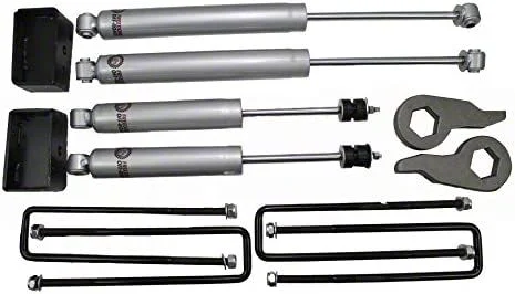 Freedom Offroad 1 to 3-Inch Front Torsion Key Leveling Kit with Shocks (07-10 Silverado 2500 HD)