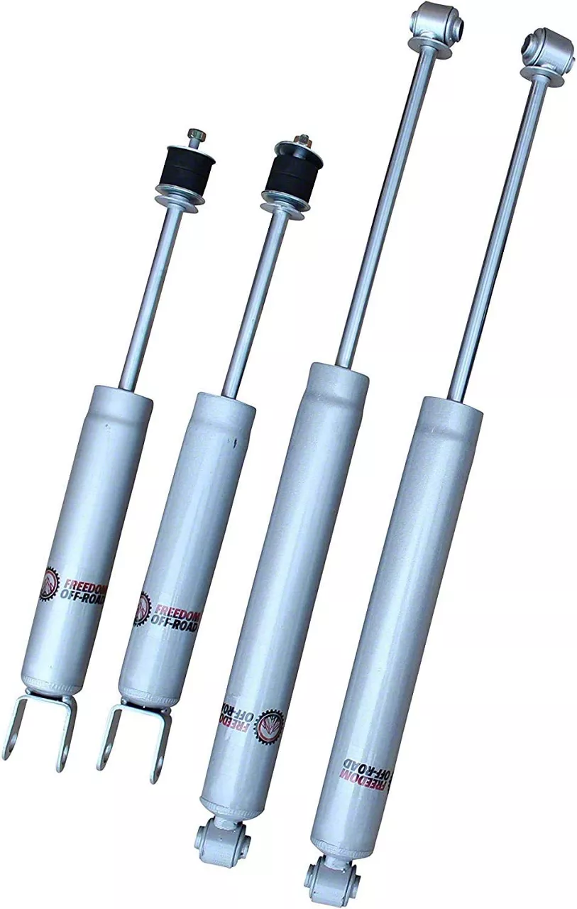 Freedom Offroad Extended Nitro Front and Rear Shocks for 0 to 4-Inch Lift (07-10 Silverado 2500 HD)