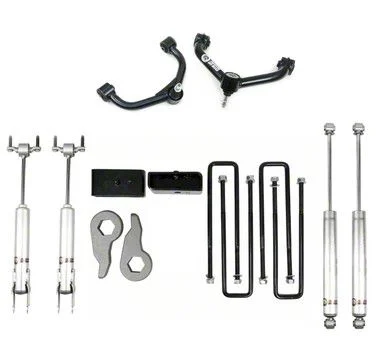 Freedom Offroad 3-Inch Front / 2-Inch Rear Leveling Kit with Control Arms and Shocks (11-19 Silverado 3500 HD)