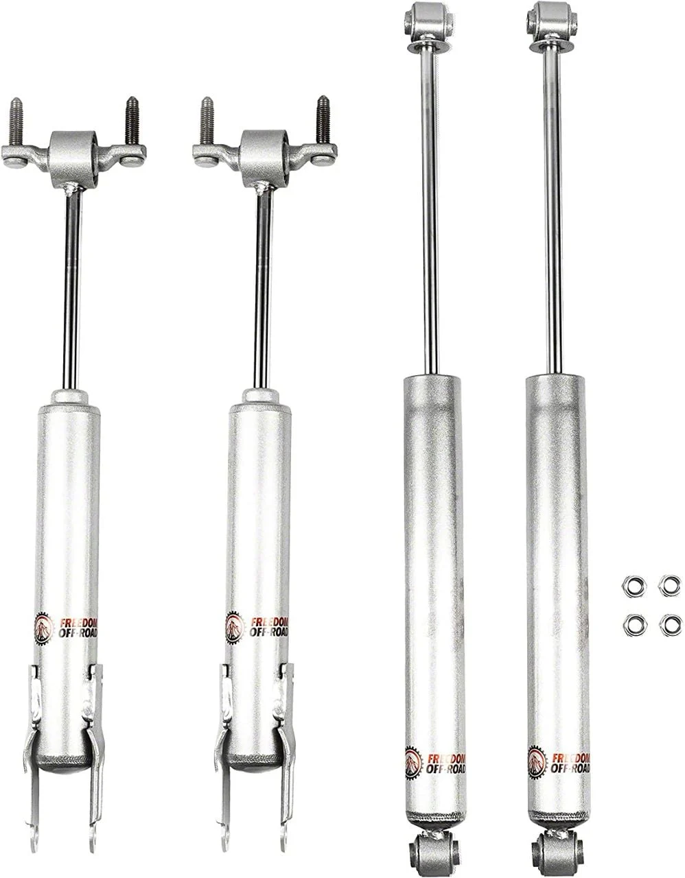 Freedom Offroad Extended Nitro Front and Rear Shocks for 1 to 4-Inch Lift (11-26 Silverado 3500 HD)