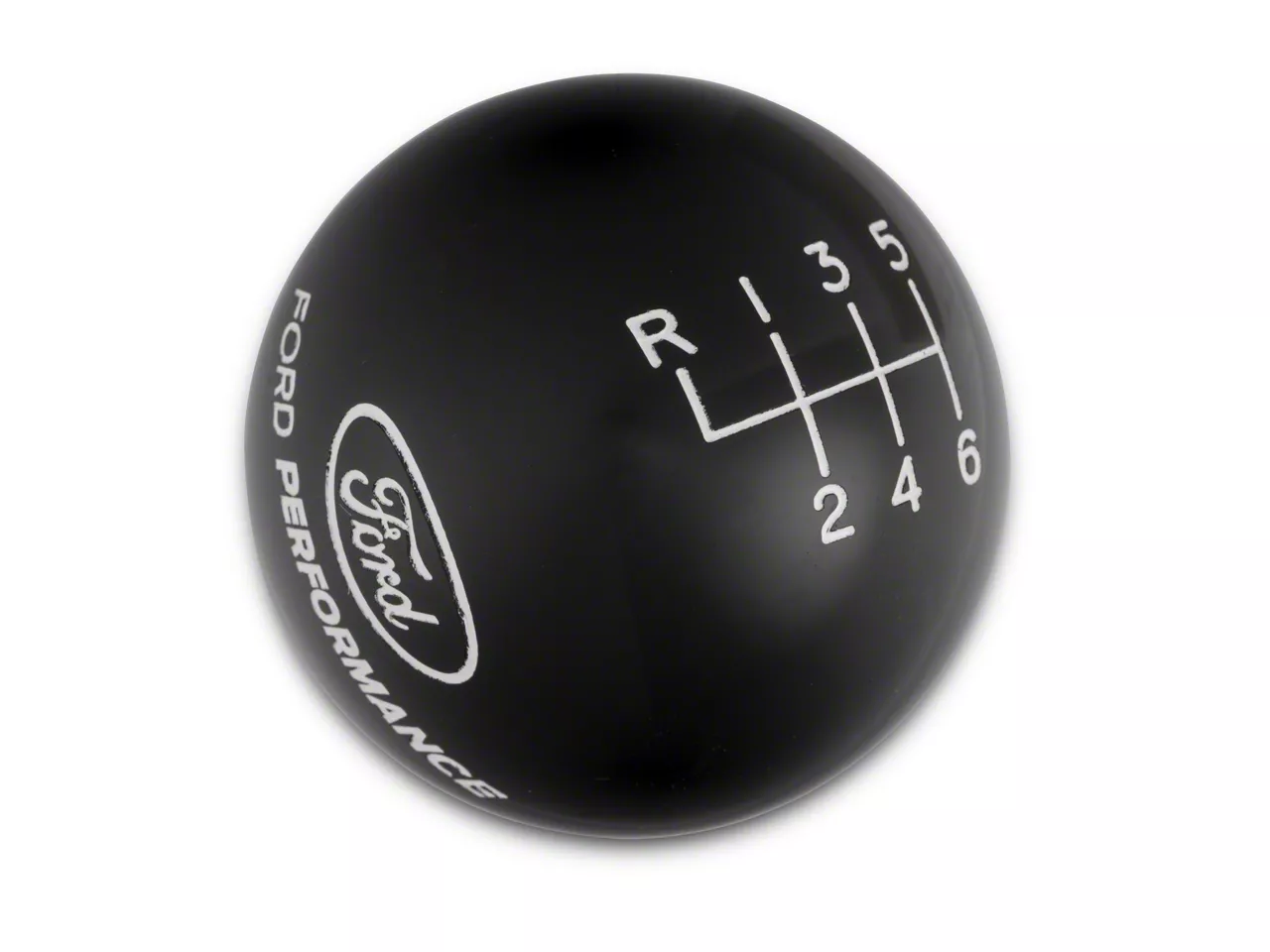 Ford Performance 6-Speed Shift Knob with Ford Performance Logo; Black (15-26 Mustang, Excluding GT350 & GT500)