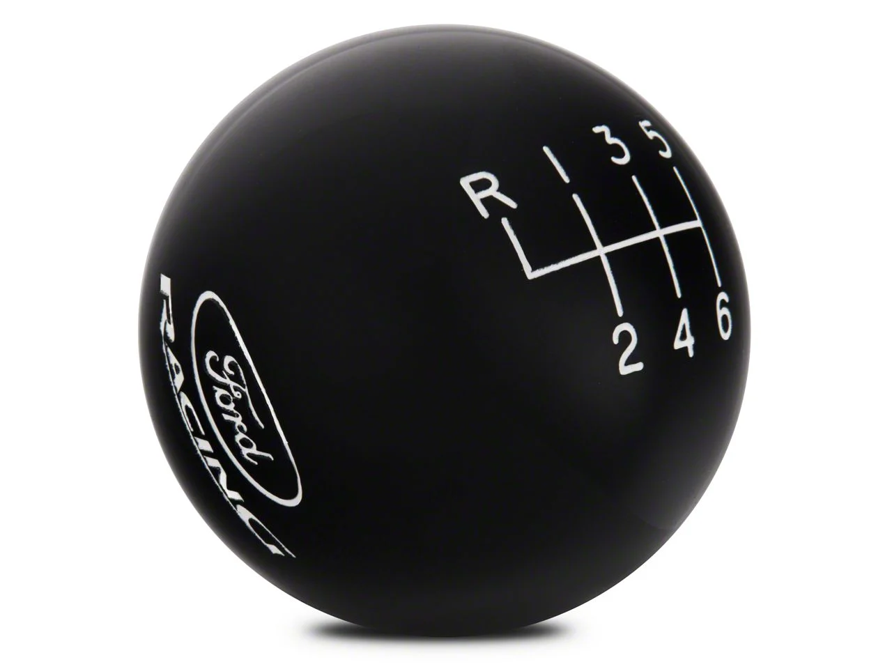 Ford Performance 6-Speed Shift Knob with Ford Racing Logo; Black (15-26 Mustang, Excluding GT350 & GT500)