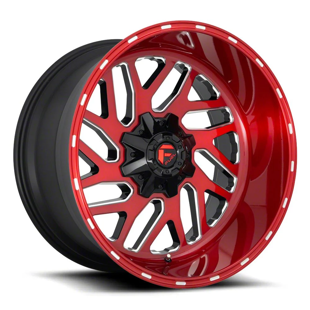 Fuel Wheels Triton Candy Red Milled 6-Lug Wheel; 24x12; -44mm Offset (07-14 Tahoe)