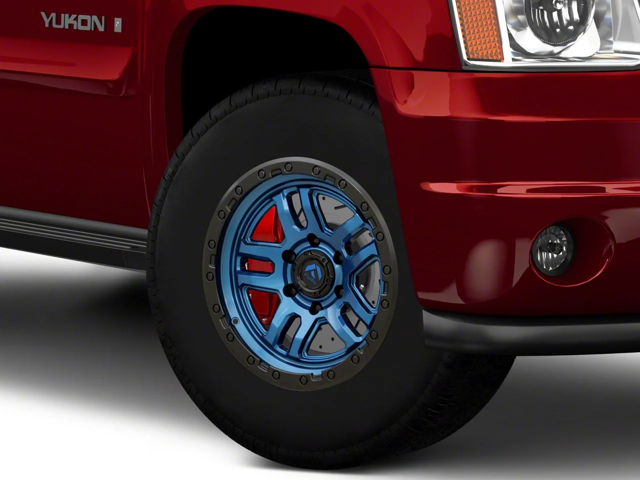 Fuel Wheels Ammo Gloss Blue with Black Bead Ring 6-Lug Wheel; 17x9; -12mm Offset (07-14 Yukon)