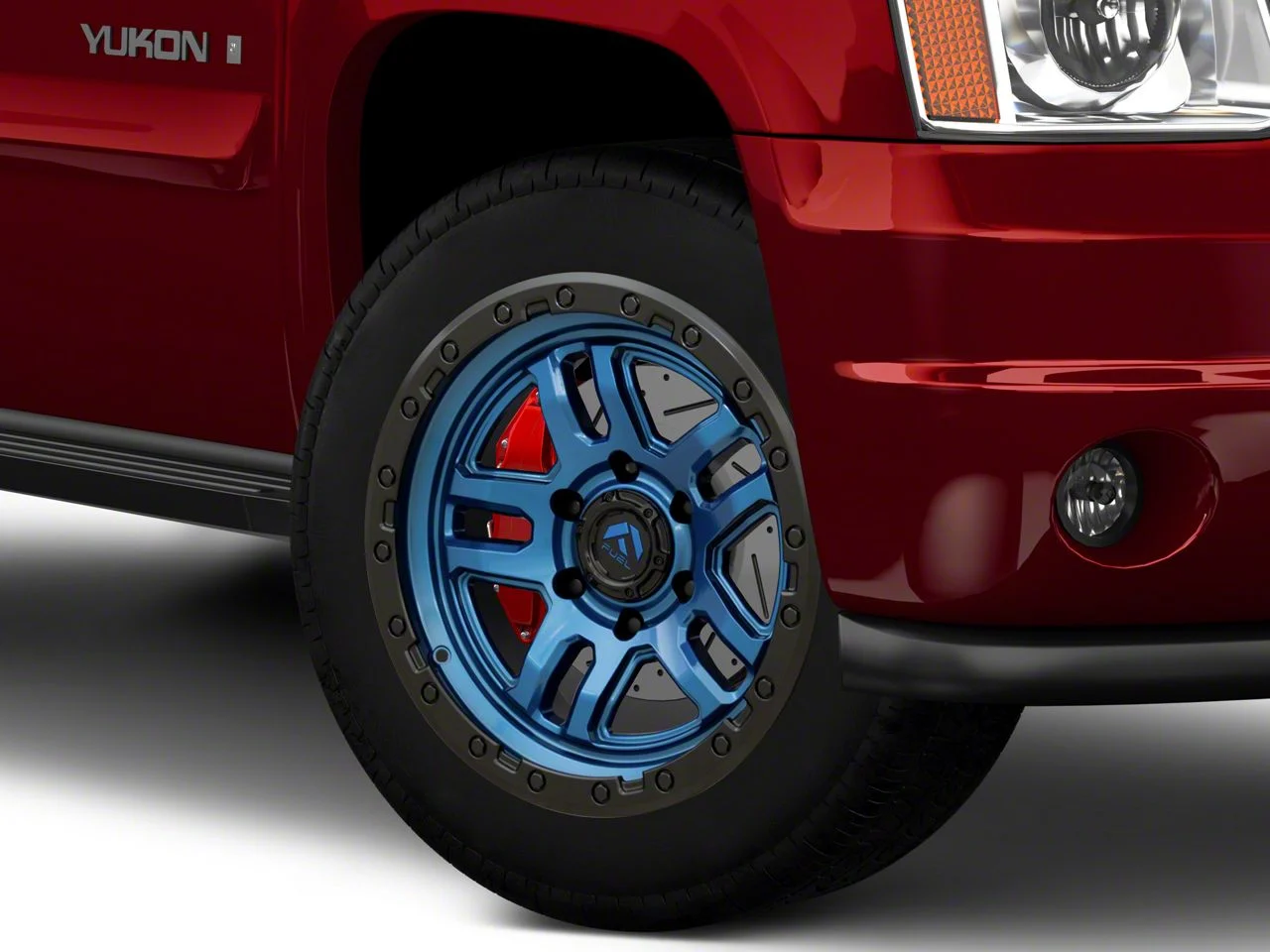 Fuel Wheels Ammo Gloss Blue with Black Bead Ring 6-Lug Wheel; 20x10; -18mm Offset (07-14 Yukon)