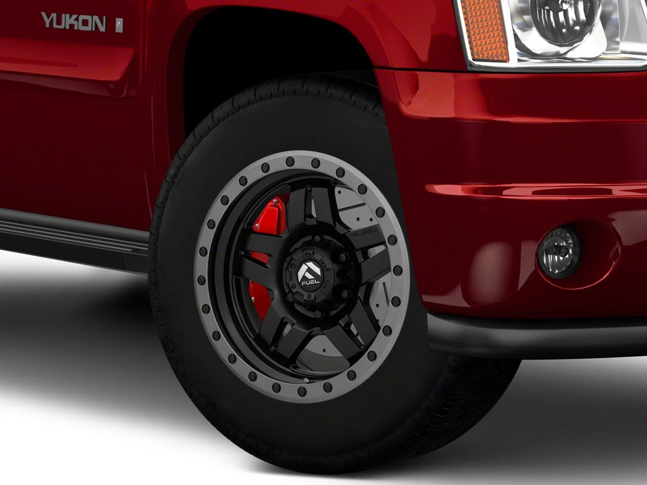 Fuel Wheels Anza Matte Black with Anthracite Ring 6-Lug Wheel; 18x9; 1mm Offset (07-14 Yukon)