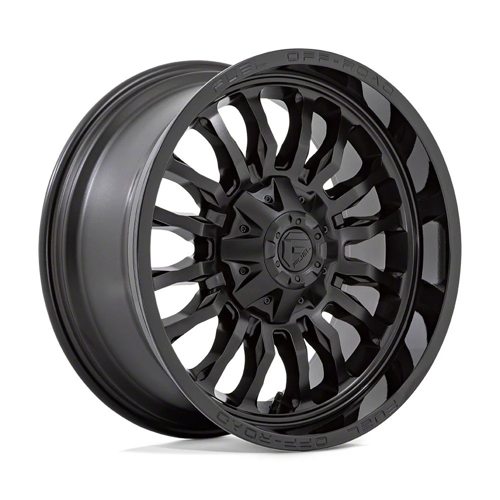 Fuel Wheels Arc Matte Black with Gloss Black Lip 6-Lug Wheel; 20x9; 1mm Offset (07-14 Yukon)