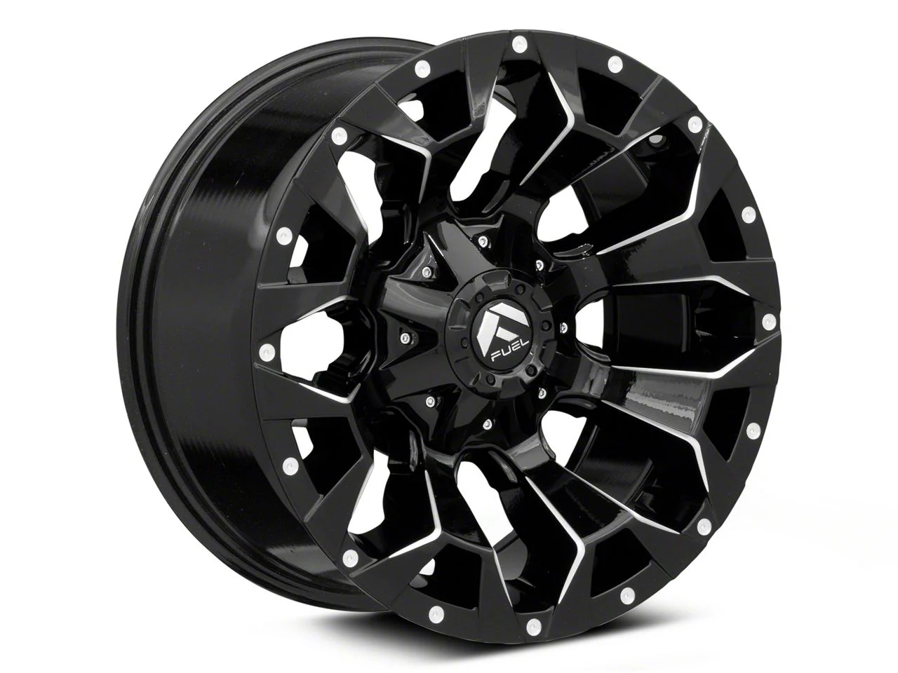 Fuel Wheels Assault Gloss Black Milled 6-Lug Wheel; 18x9; -13mm Offset (07-14 Yukon)