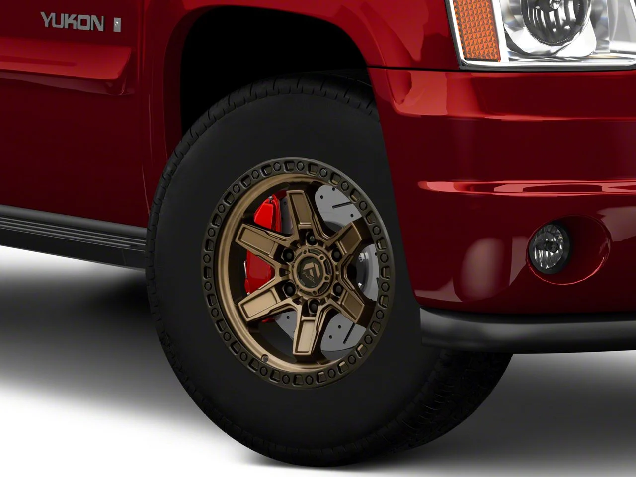 Fuel Wheels Kicker Matte Bronze with Black Bead Ring 6-Lug Wheel; 17x9; -12mm Offset (07-14 Yukon)