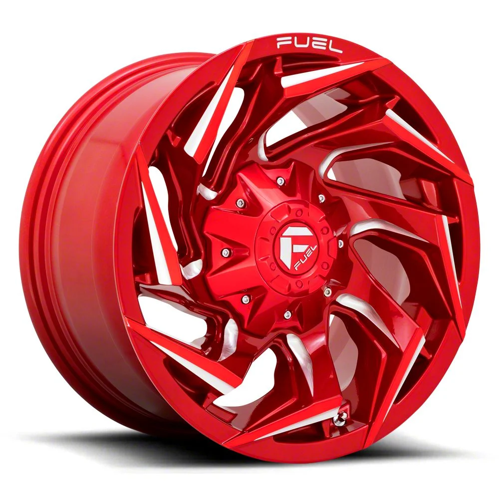 Fuel Wheels Reaction Candy Red Milled 6-Lug Wheel; 24x12; -44mm Offset (07-14 Yukon)