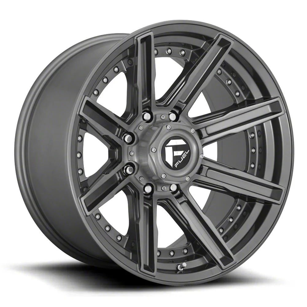 Fuel Wheels Rogue Platinum Brushed Gunmetal 6-Lug Wheel; 20x9; 1mm Offset (07-14 Yukon)