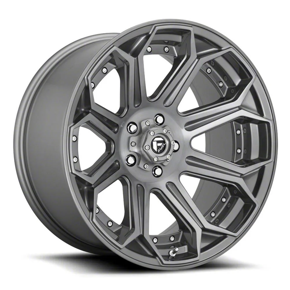 Fuel Wheels Siege Platinum Brushed Gunmetal 6-Lug Wheel; 20x10; -18mm Offset (07-14 Yukon)