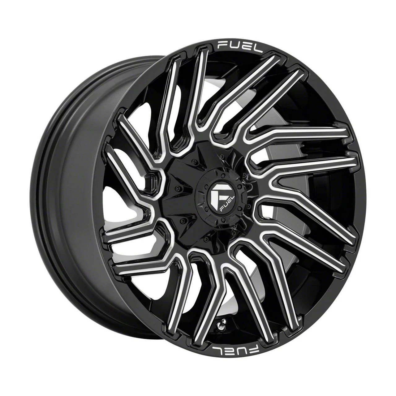 Fuel Wheels Typhoon Gloss Black Milled 6-Lug Wheel; 20x9; 1mm Offset (15-20 Tahoe)