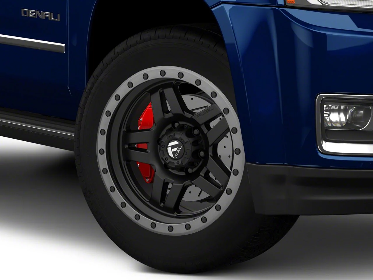 Fuel Wheels Anza Matte Black with Anthracite Ring 6-Lug Wheel; 20x9; 1mm Offset (15-20 Yukon)