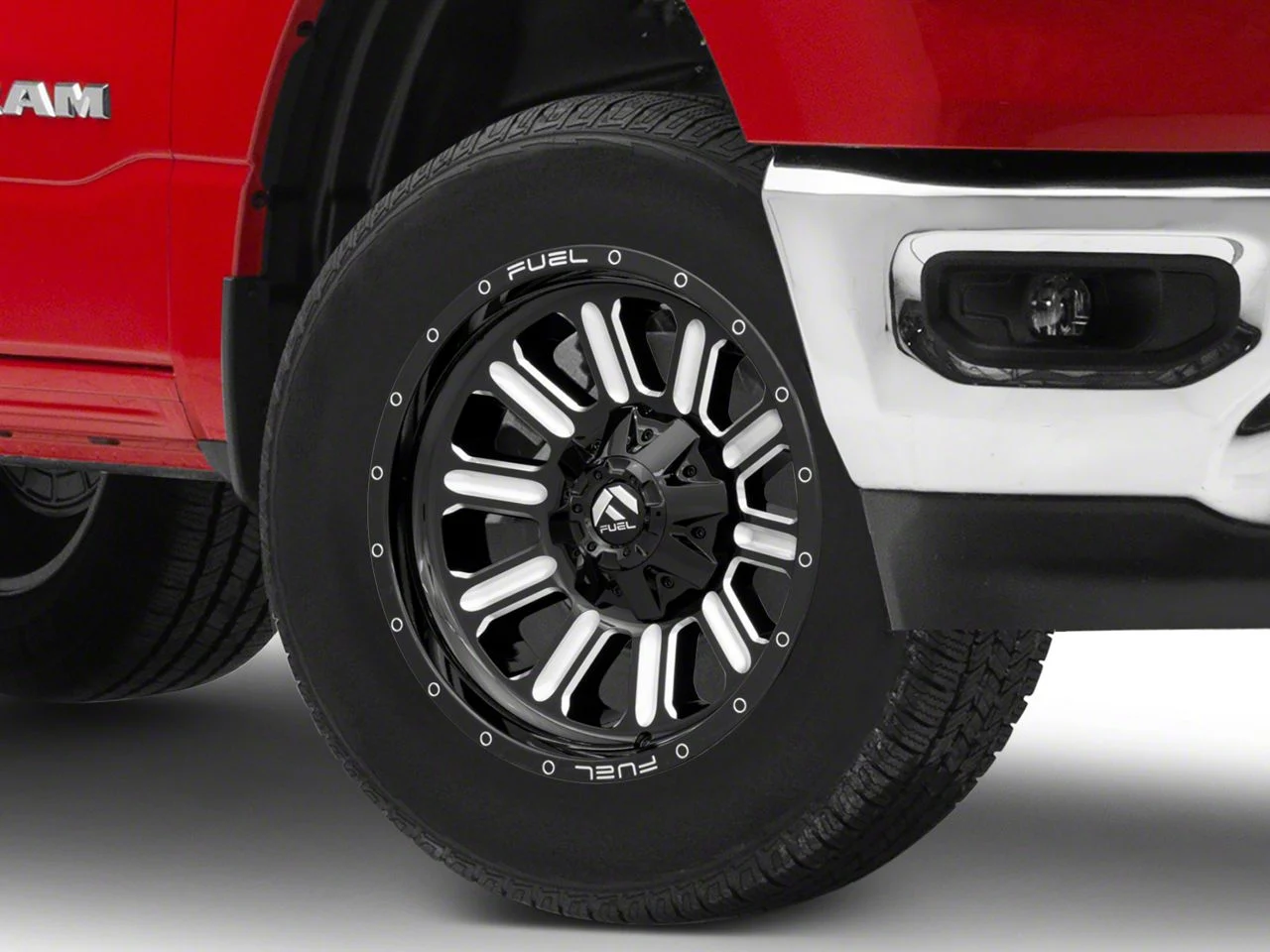 Fuel Wheels Hardline Gloss Black Milled 6-Lug Wheel; 18x9; 20mm Offset (19-26 RAM 1500)