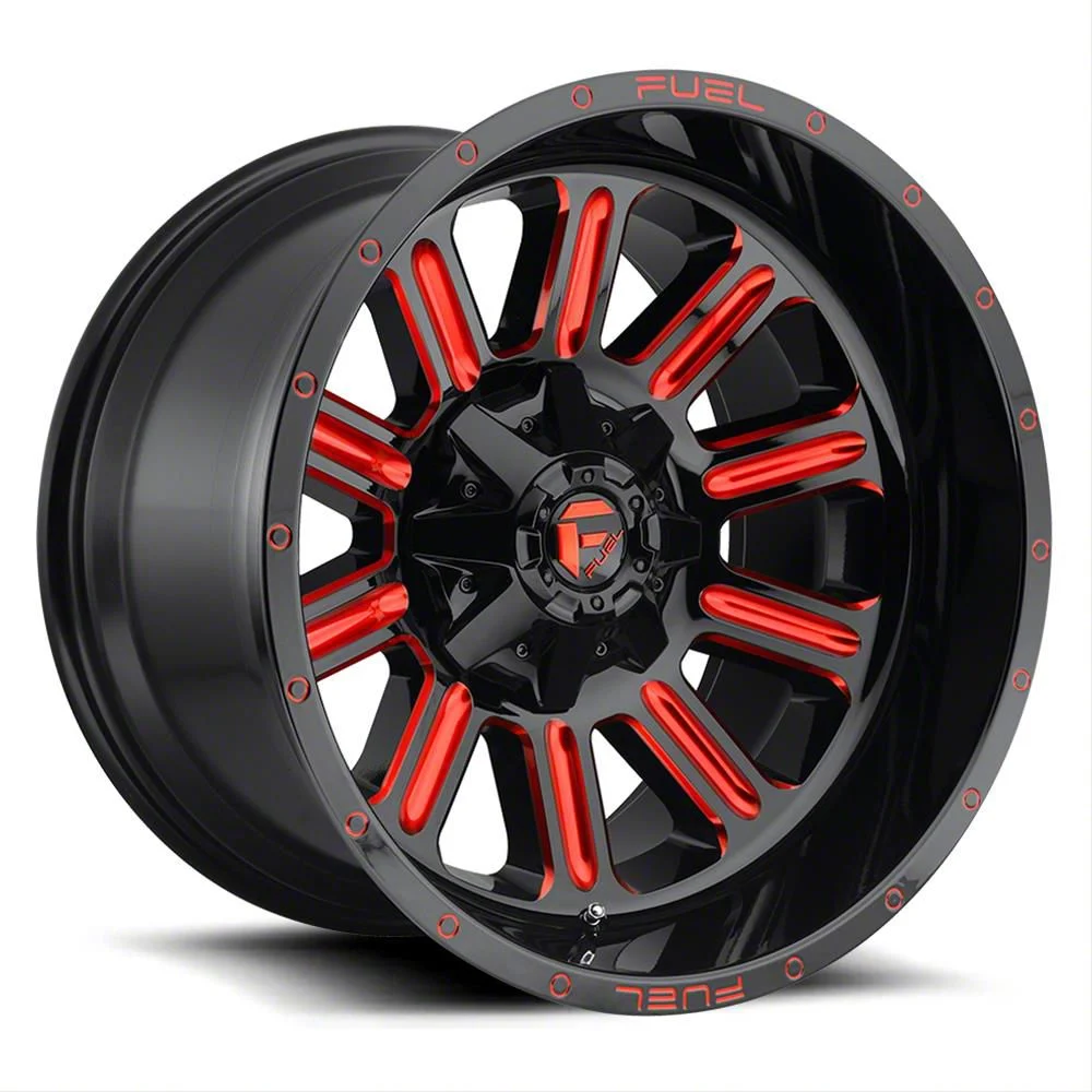 Fuel Wheels Hardline Gloss Black with Red Tint Clear 6-Lug Wheel; 20x12; -44mm Offset (19-26 RAM 1500)