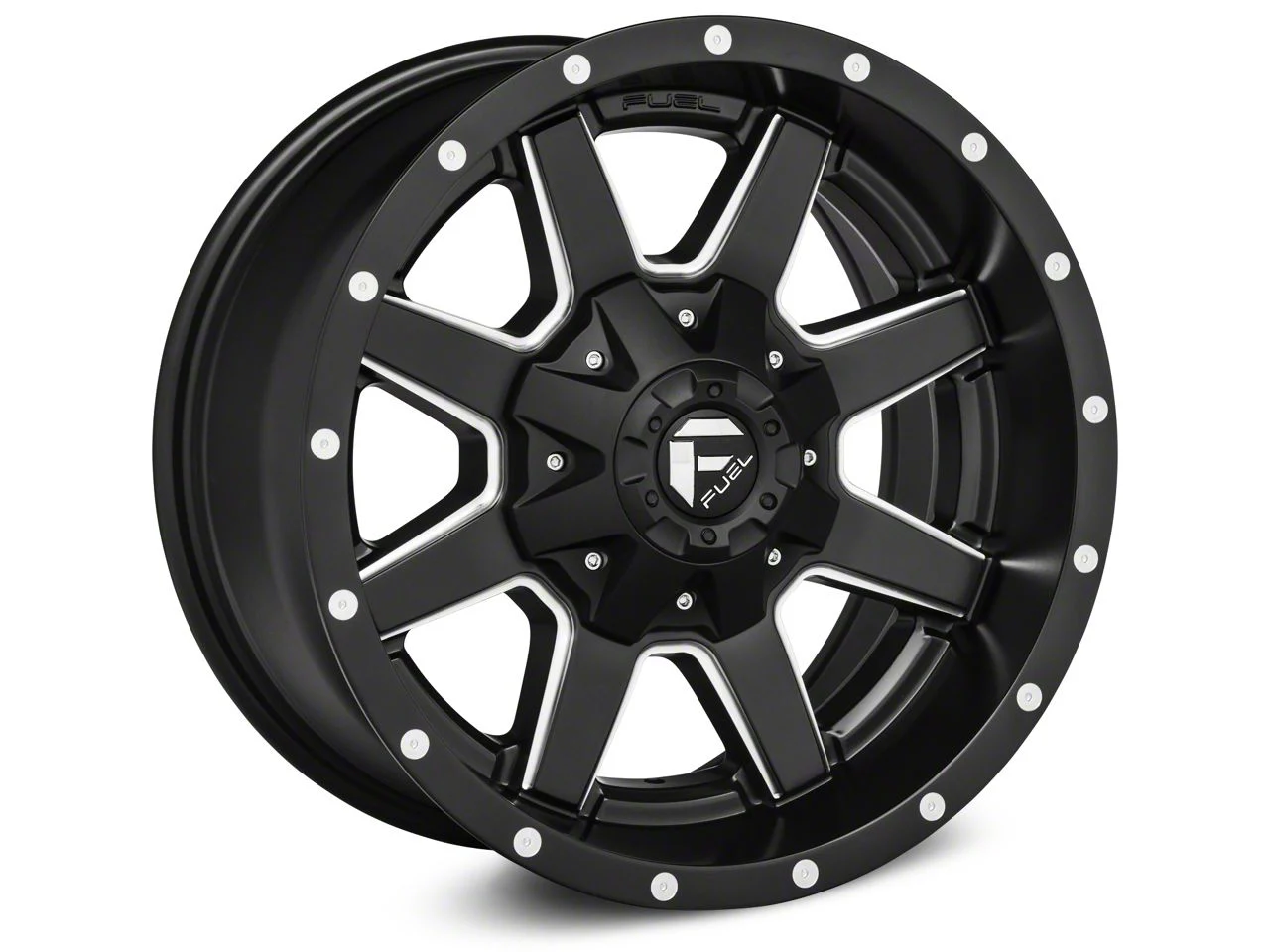 Fuel Wheels Maverick Matte Black Milled 6-Lug Wheel; 17x8.5; 32mm Offset (19-23 Ranger)