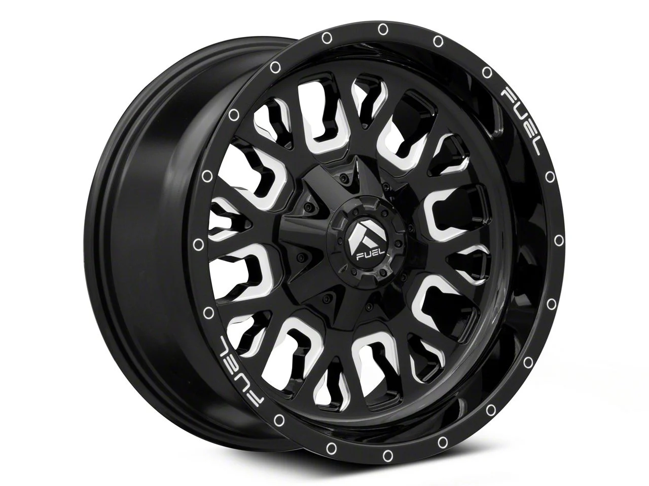 Fuel Wheels Stroke Gloss Black Milled 6-Lug Wheel; 18x9; 19mm Offset (19-23 Ranger)