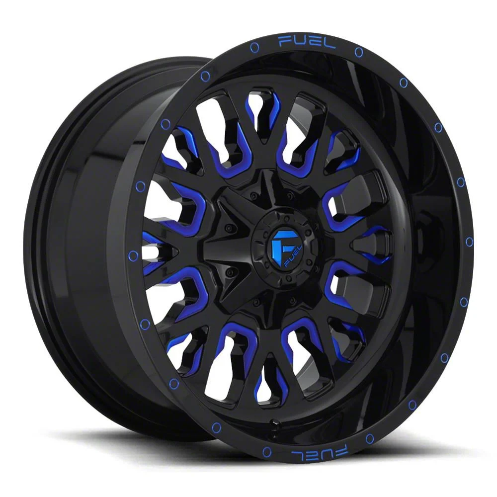 Fuel Wheels Stroke Gloss Black with Blue Tint Clear 6-Lug Wheel; 20x12; -43mm Offset (19-26 Sierra 1500)
