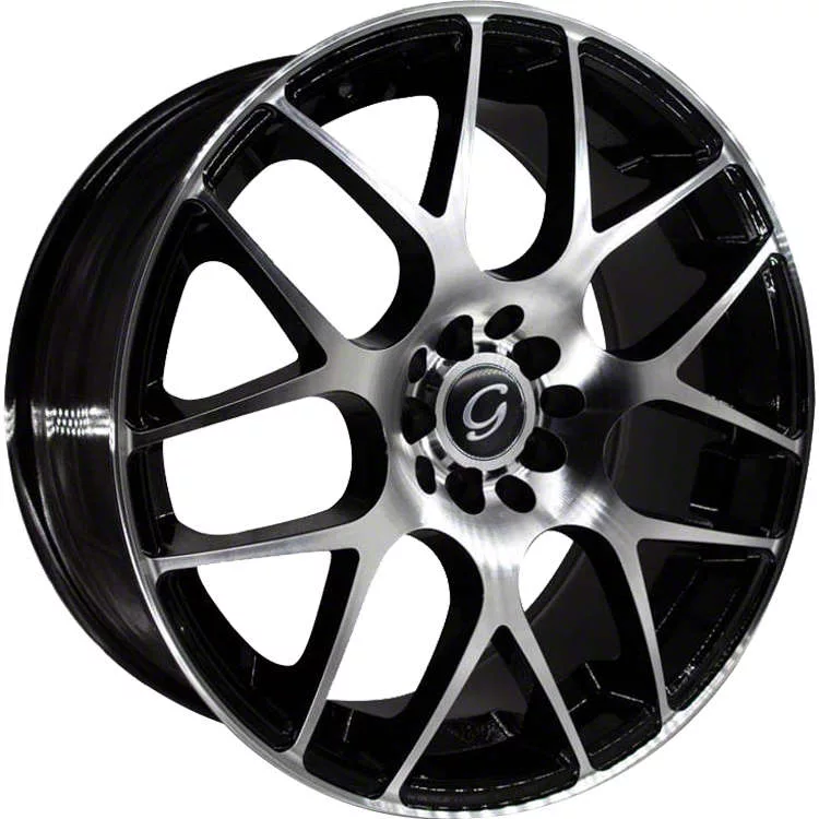 G-Line Alloys G0056 Gloss Black Machined Wheel; 18x8; 35mm Offset (05-09 Mustang GT, V6)