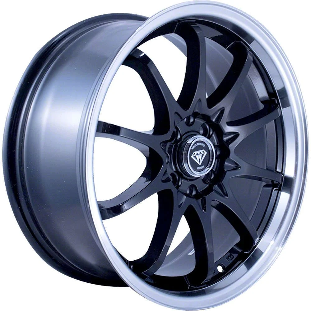 G-Line Alloys G1018 Gloss Black Machined Wheel; 18x8.5; 35mm Offset (05-09 Mustang GT, V6)