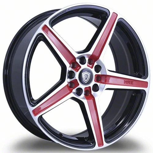 G-Line Alloys G5067 Gloss Black with Red Line Wheel; 18x8; 35mm Offset (05-09 Mustang GT, V6)