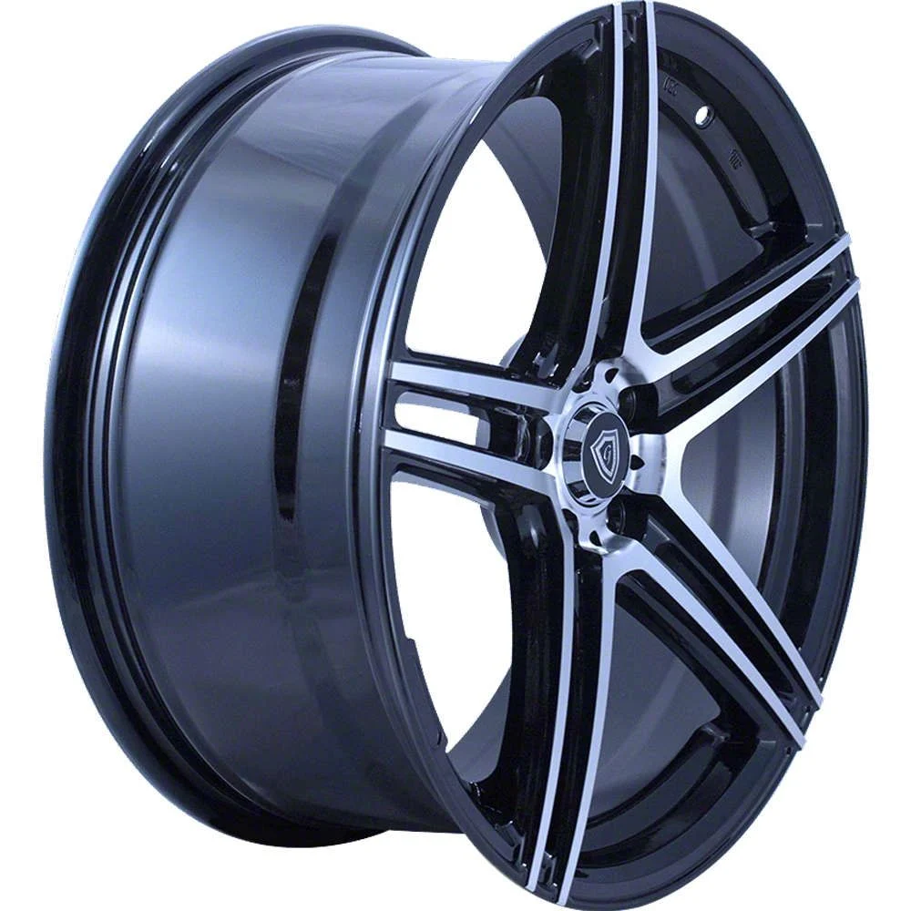 G-Line Alloys G5086 Gloss Black Machined Wheel; 18x8; 35mm Offset (05-09 Mustang GT, V6)