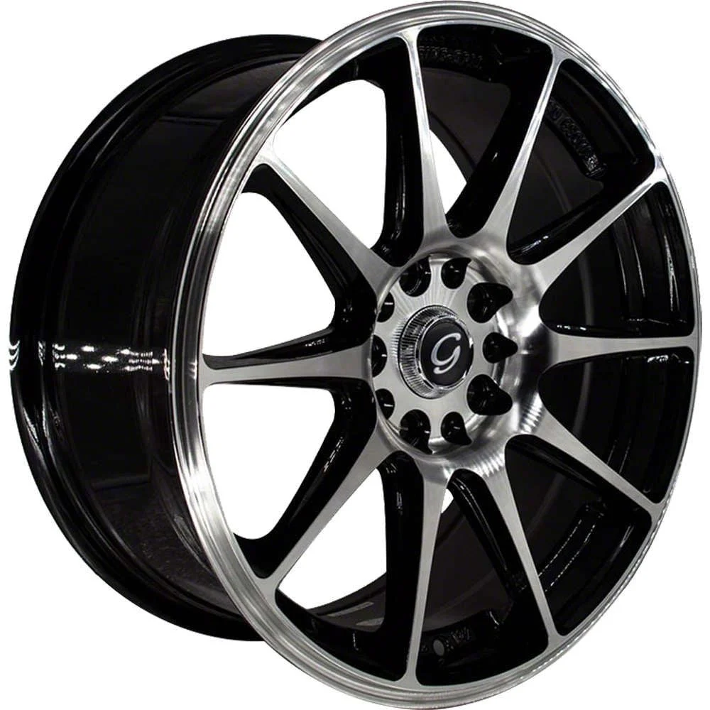 G-Line Alloys G0051 Gloss Black Machined Wheel; 18x8.5; 35mm Offset (10-14 Mustang GT w/o Performance Pack, V6)