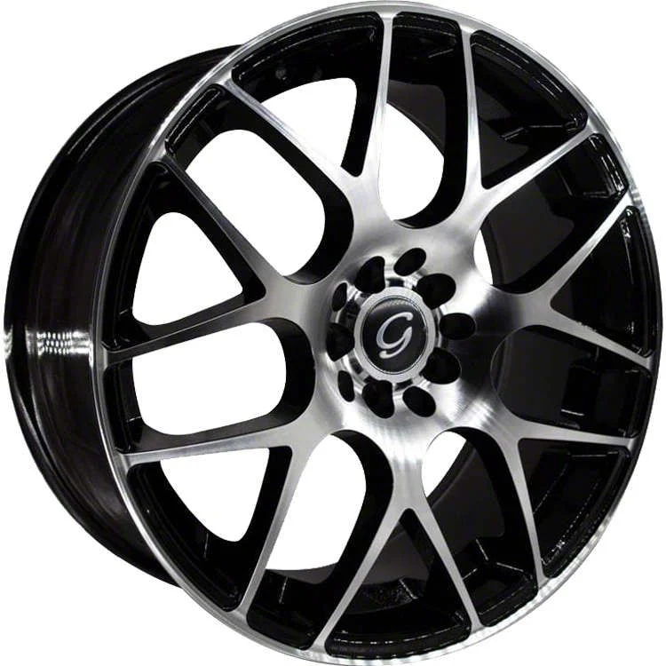 G-Line Alloys G0056 Gloss Black Machined Wheel; 18x8; 35mm Offset (10-14 Mustang GT w/o Performance Pack, V6)