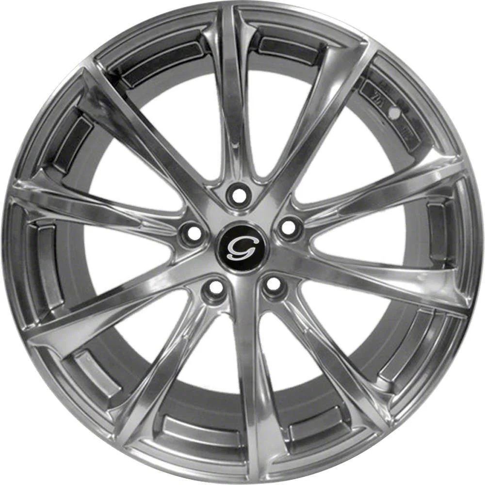 G-Line Alloys G1026 Hyper Black Wheel; 18x8; 35mm Offset (10-14 Mustang GT w/o Performance Pack, V6)