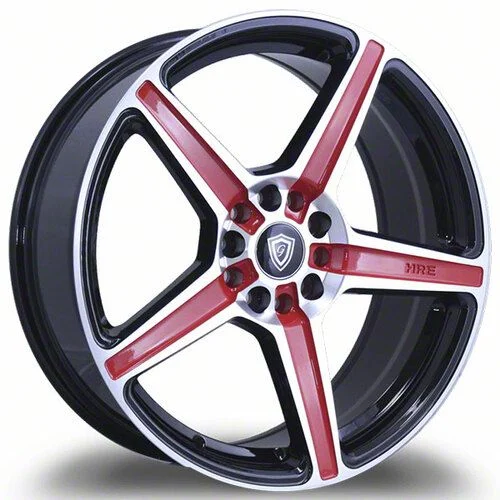 G-Line Alloys G5067 Gloss Black with Red Line Wheel; 18x8; 35mm Offset (10-14 Mustang GT w/o Performance Pack, V6)