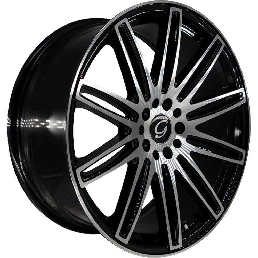 G-Line Alloys G1043 Gloss Black Machined Wheel; 20x8.5; 15mm Offset (08-23 RWD Challenger)