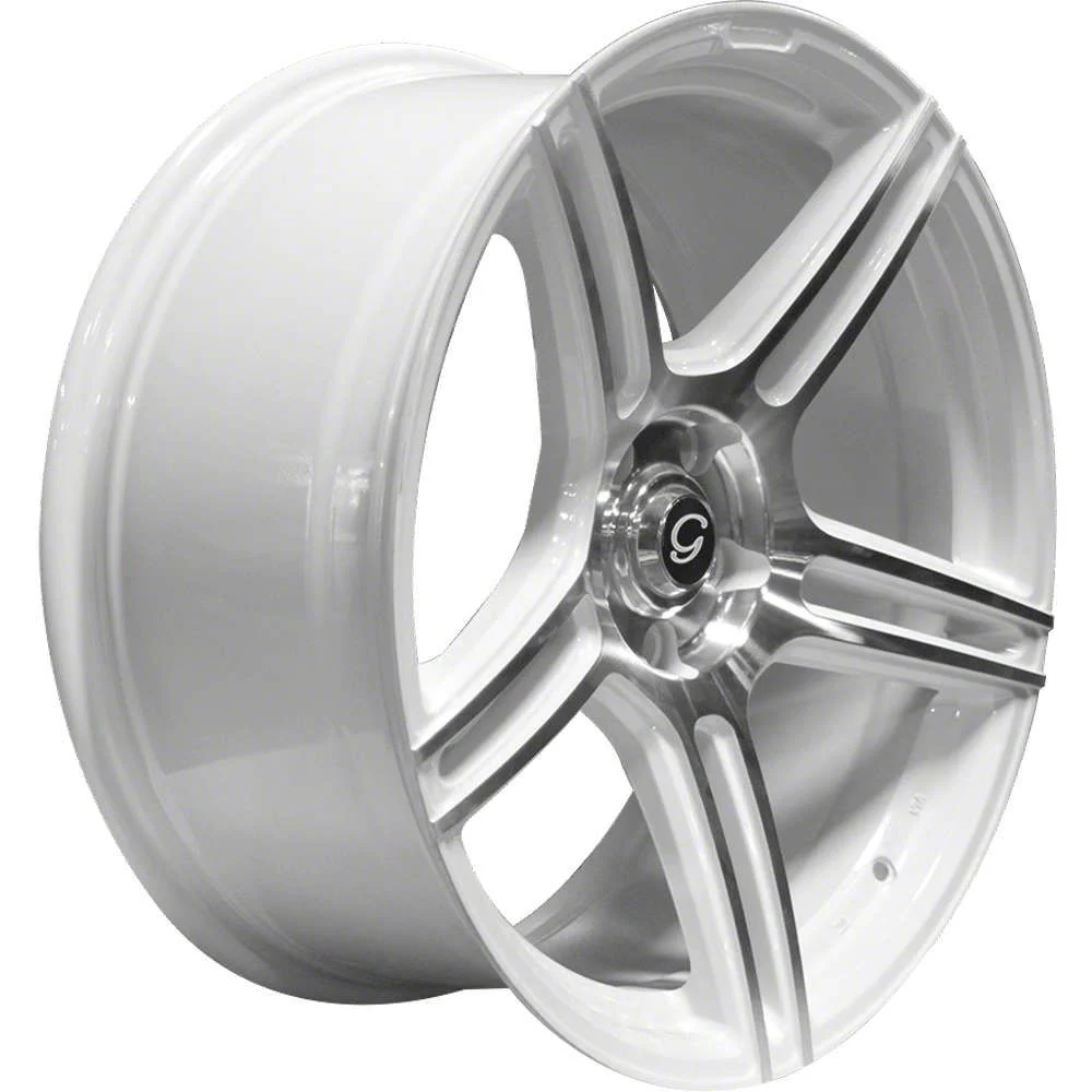 G-Line Alloys G5086 Gloss White Machined Wheel; 20x9.5; 20mm Offset (08-23 RWD Challenger, Excluding SRT Demon, SRT Hellcat & SRT Jailbreak)