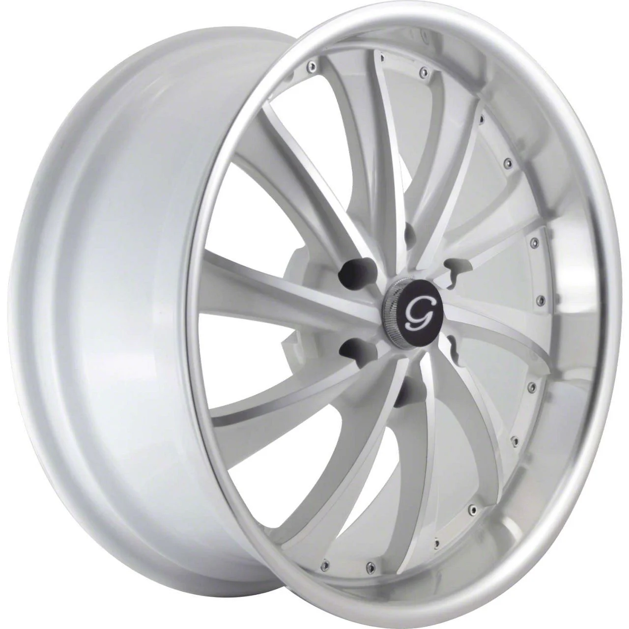 G-Line Alloys G0016 White Machined Wheel; 20x8.5; 15mm Offset (11-23 RWD Charger)