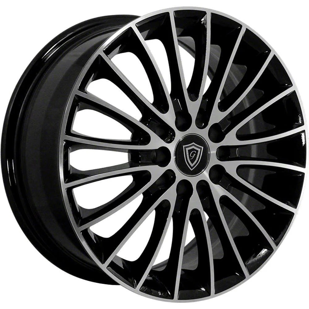 G-Line Alloys G0078 Gloss Black Machined Wheel; 18x8; 35mm Offset (15-23 Mustang EcoBoost w/o Performance Pack, V6)