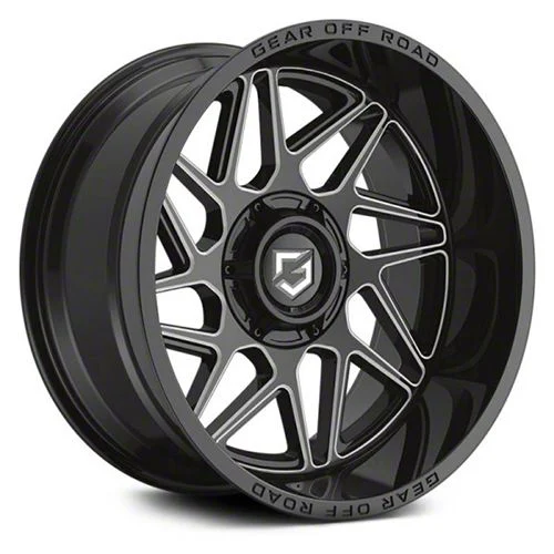 Gear Off-Road Ratio Gloss Black Milled 6-Lug Wheel; 18x9; 18mm Offset (07-14 Yukon)