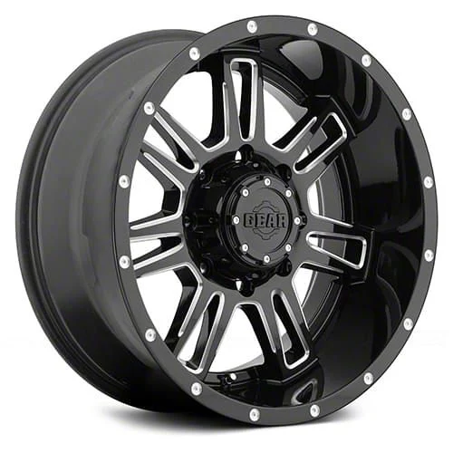 Gear Off-Road Challenger Gloss Black Milled 8-Lug Wheel; 18x9; 18mm Offset (11-16 F-250 Super Duty)