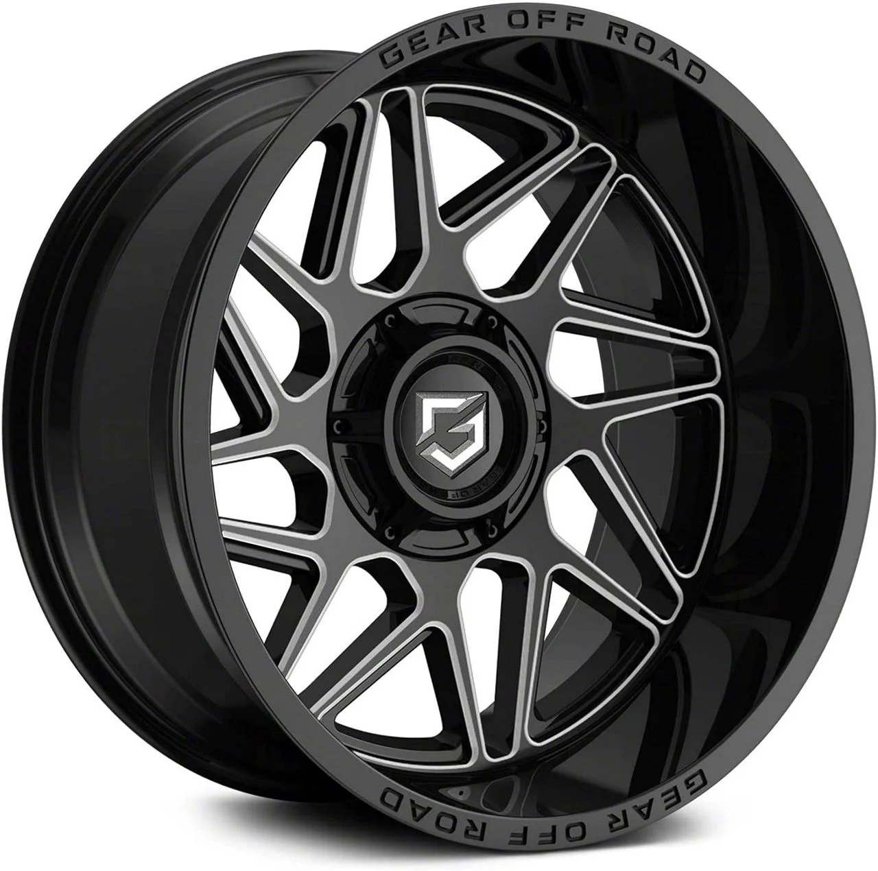 Gear Off-Road Ratio Gloss Black Milled 8-Lug Wheel; 17x9; 0mm Offset (11-16 F-250 Super Duty)