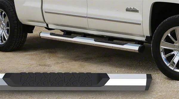 GEM Tubes Octa Series Nerf Side Step Bars; Chrome (15-19 6.0L Sierra 2500 HD Regular Cab)