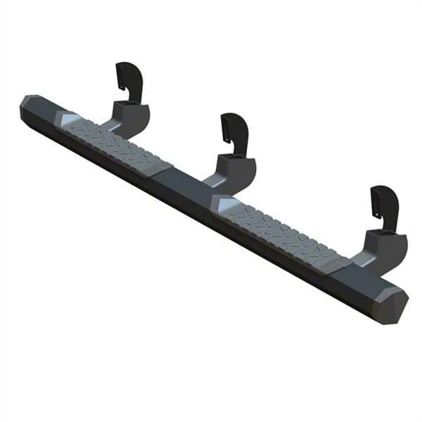 GEM Tubes Octa Series Nerf Side Step Bars; Textured Black (07-14 6.0L Sierra 2500 HD Extended Cab)