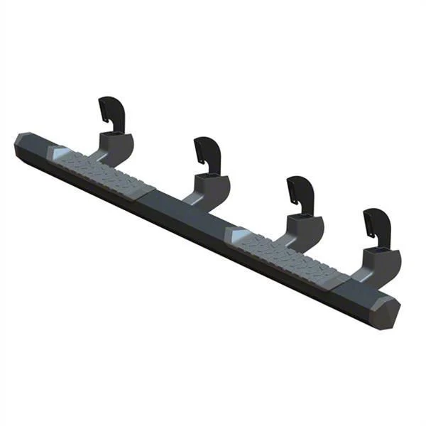 GEM Tubes Octa Series Nerf Side Step Bars; Textured Black (07-14 6.0L Sierra 2500 HD Crew Cab)