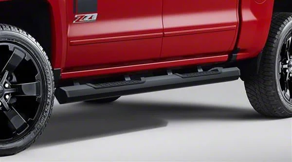 GEM Tubes Octa Series Nerf Side Step Bars; Textured Black (15-19 6.0L Sierra 2500 HD Regular Cab)