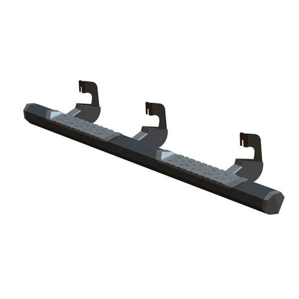 GEM Tubes Octa Series Nerf Side Step Bars; Textured Black (15-19 6.0L Sierra 2500 HD Double Cab)