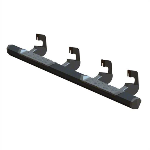 GEM Tubes Octa Series Nerf Side Step Bars; Textured Black (15-19 6.0L Sierra 2500 HD Crew Cab)
