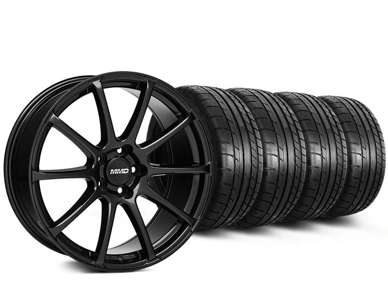 20x8.5 MMD Axim Wheel & Mickey Thompson Street Comp Tire Package (15-23 Mustang GT, EcoBoost, V6)